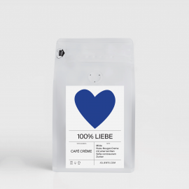 100% LIEBE | Café Crème | Kaffee / Blau / 250g / Ganze Bohnen